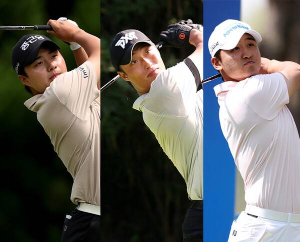 2026시즌 한국프로골프(KPGA) 챌린지투어 1회 대회에 출전하는 박정훈, 김용태, 김현욱 프로. 사진제공=KPGA (사진을 무단으로 사용하지 마십시오.)