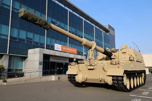 한화에어로스페이스 창원3사업장에서 연구개발(R&D) 및 마케팅용으로 출고된 K9A1 자주포. 한화에어로스페이스 제공