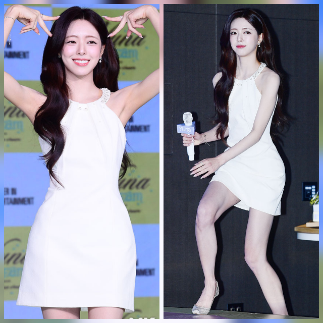 하얀 드레스 위로 드러난 170cm 비율이 시선을 끌었다. 사진=김영구 기자