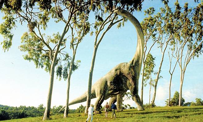 공룡의 환생, 지구촌 모두가 놀랬던 현대 주라기공원 공룡 전신 등장 첫 장면