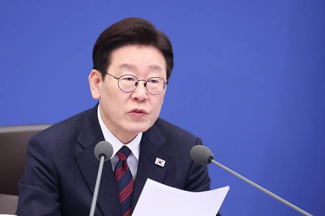 이재명&nbsp;대통령이 3월19일 청와대에서 열린 수석보좌관회의에서 발언하고 있다. ⓒ청와대통신사진기자단