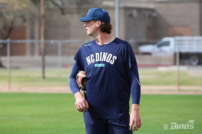 NC 다이노스 새 외국인 투수 커티스 테일러가 대전 한화생명 볼파크에서 열린 2026 KBO 시범경기 최종전에서 한화 이글스를 상대로 4.1이닝 4실점(1자책)을 기록했다. 사진 NC 다이노스