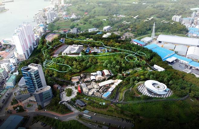 '웨일즈 카트' 레일 조감도 [울산시 남구 제공. 재판매 및 DB 금지]