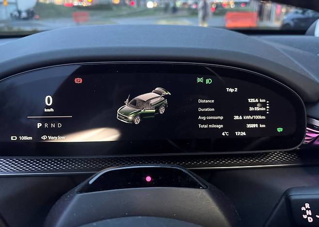 125.4km 거리 시승을 마치고 살펴본 트립 기록 / 출처=IT동아