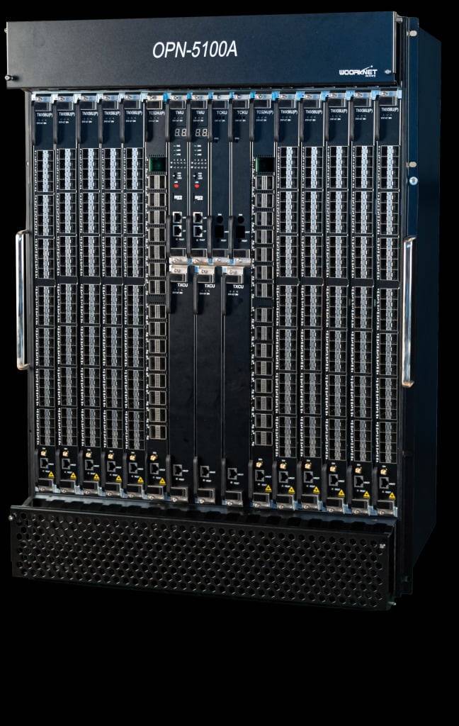 사진=하이브리드 양자암호통신 기능이 포함된 백본용 대용량 패킷 광 전달망 시스템(모델명 OPN-5100)
