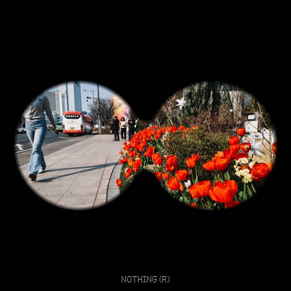 같은 사진 프레임을 쌍안경 모드로 변형시켰다. 정옥재 기자