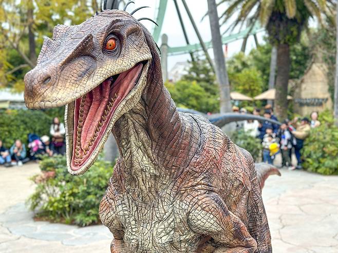 쥬라기 월드에 등장한 랩터 [사진/권혁창 기자]