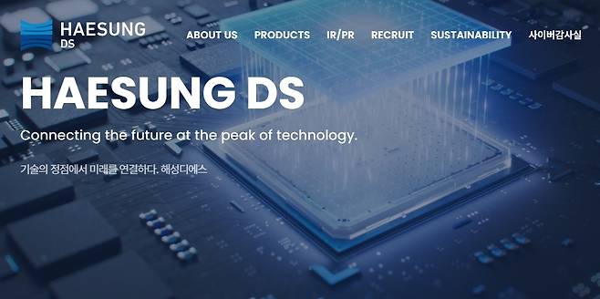 해성디에스 [해성디에스 홈페이지 캡처]