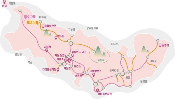 자월도 여행 지도. <자료:자월도 닷컴>