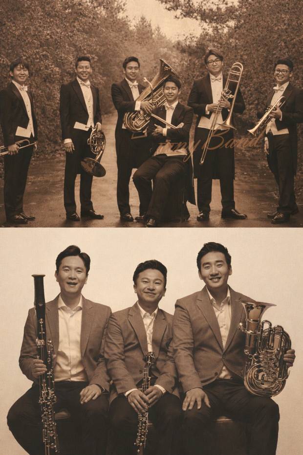 클래식 공연 ‘바람이전하는 봄의세레나데’ 퍼니밴드(사진 위)와 민트리오.
