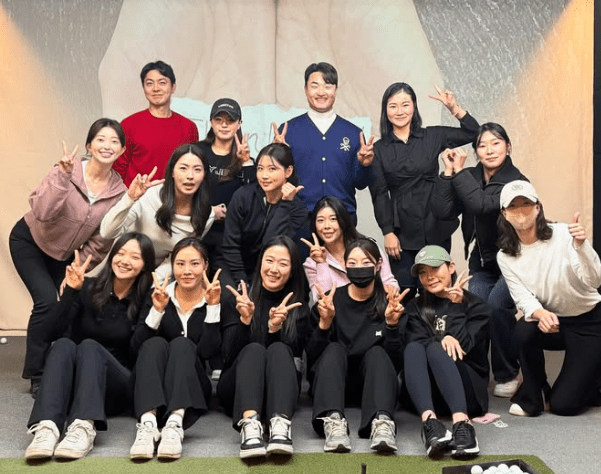 더골프컴퍼니가 소속 프로 교육 프로그램 가운데 하나로 진행한 트레이닝 교육.