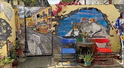 콜로안빌리지의 골목에 그려진 벽화. /사진=정소람 기자