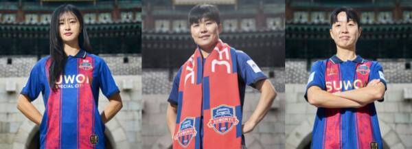 (왼쪽부터) 최유리, 지소연, 김혜리 등 국가대표 핵심들을 영입하며 ‘호화 군단’을 완성한 수원FC 위민. 수원FC 제공