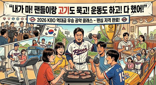 26일 서울 송파구 롯데호텔 월드 크리스탈 볼룸에서 개최된 ‘2026 KBO리그 미디어데이’ 현장에는 10개 구단 사령탑과 대표 선수들이 총출동해 자리를 빛냈다. ChatGPT 생성 이미지