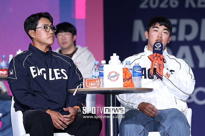 ▲ 채은성 문현빈 ⓒ곽혜미 기자