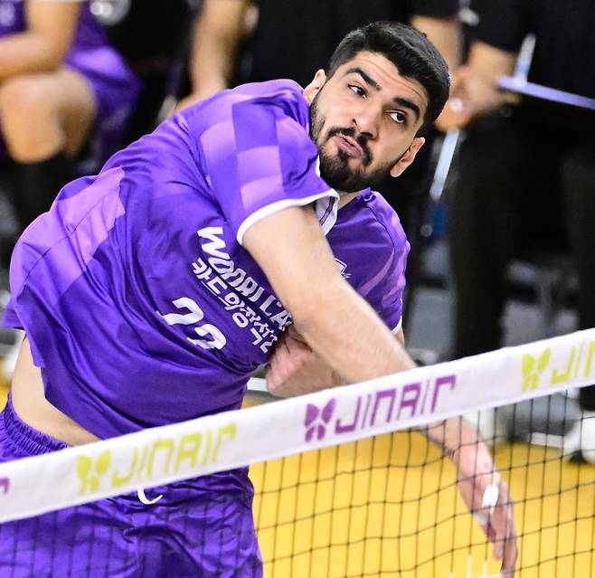 에너지 넘치는 알리 [한국배구연맹 제공. 재배포 및 DB 금지]