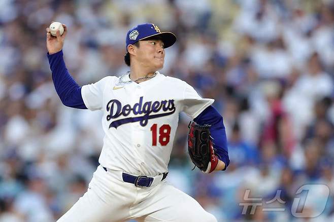 LA 다저스의 야마모토 요시노부. ⓒ AFP=뉴스1