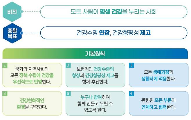 제6차 국민건강증진종합계획 추진 전략. (보건복지부 제공)
