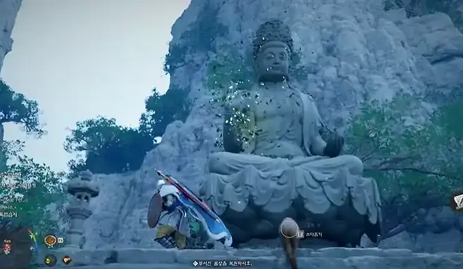 ▲ 첫 불상 조립