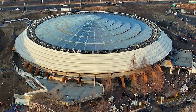 프로농구 올스타전 전야제가 열린 서울 송파구 잠실실내체육관의 모습.   [뉴스1]