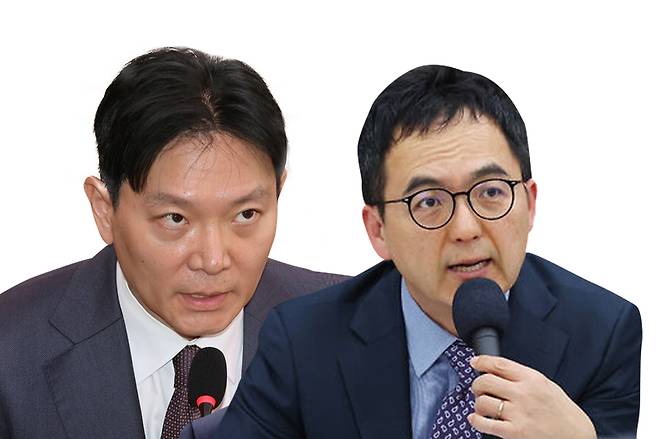 (왼쪽부터) 박상용 인천지검 부부장검사(사법연수원 38기)와 구자현 검찰총장 직무대행(사법연수원 29기)의 모습 ⓒ시사저널 양선영 디자이너·연합뉴스