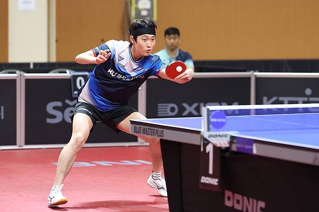 종별탁구선수권에 나선 조대성의 경기 장면 [대한탁구협회 제공. 재판매 및 DB 금지]