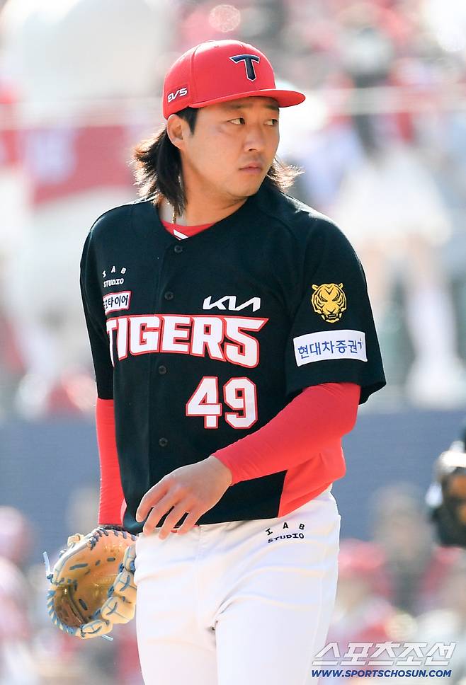 28일 인천 SSG랜더스필드에서 열린 SSG와 KIA의 경기. KIA 김범수가 역투하고 있다. 인천=박재만 기자 pjm@sportschosun.com/2026.03.28/