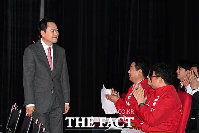 장동혁 국민의힘 대표가 참석하고 있다.