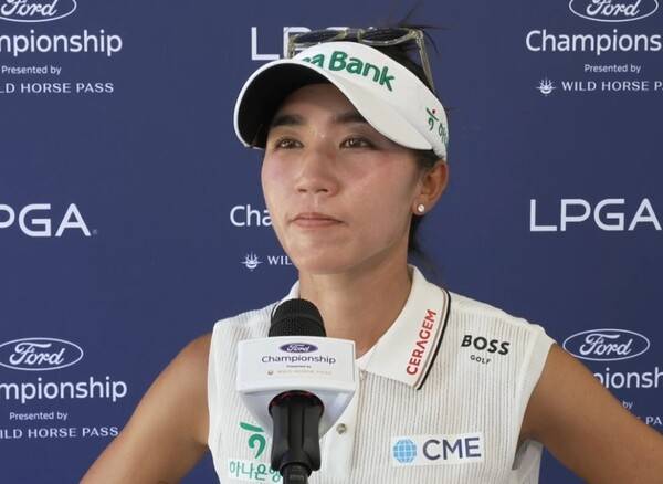 2026년 미국여자프로골프(LPGA) 투어 '포드 챔피언십 프리젠티드 바이 와일드 호스 패스'에 출전한 리디아 고(뉴질랜드)가 1라운드 경기 후 인터뷰하는 모습이다. 사진출처=LPGA가 제공한 인터뷰 영상 화면 켑처 (사진을 무단으로 사용하지 마십시오.)