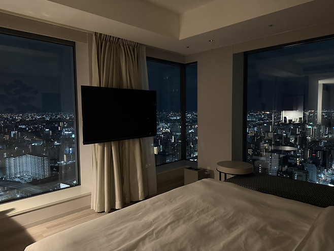 센타라 그랜드 호텔 오사카 코너룸 야경 / 사진= 문서연 여행+ 기자