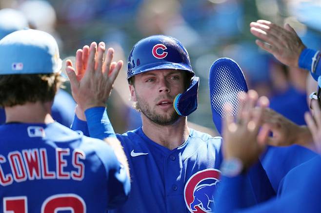 [메사=AP/뉴시스] 메이저리그(MLB) 시카고 컵스의 니코 호너. 2026.03.05