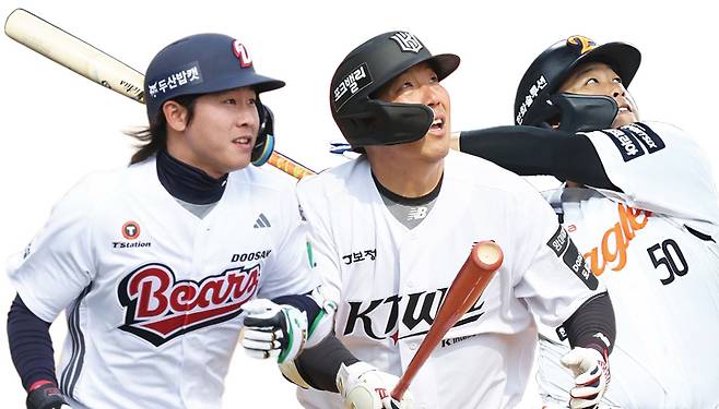 두산 베어스 박찬호, kt wiz 김현수, 한화 이글스 강백호 ⓒ두산베어스·연합뉴스·뉴스1