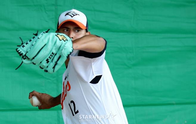 한화 이글스 외국인 투수 윌켈 에르난데스. /사진=김진경 대기자