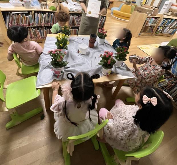 꼬마정원사 교육에 참여하고 있는 어린이들. 순천시 제공