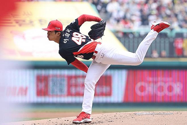 29일 선발투수로 나선 이의리. KIA구단 제공