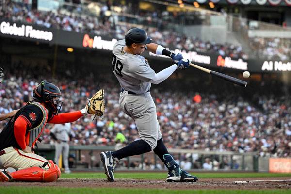 애런 저지는 솔로 홈런을 기록했다. 사진= Getty Images/AFP= 연합뉴스 제공