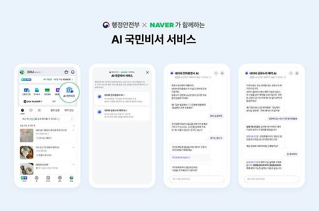 [서울=뉴시스] 네이버가 행정안전부와 구축한 공공 인공지능(AI) 서비스 에이전트 'AI 국민비서' 서비스. (사진=네이버 제공) 2026.03.29. photo@newsis.com *재판매 및 DB 금지
