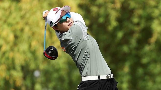 김효주가 29일(한국시간)  포드 챔피언십 3라운드 2번 홀에서 티샷을 하고 있다. 사진출처  |  LPGA 투어 홈페이지