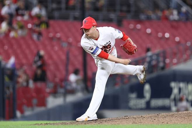 ▲ 이범호 감독은 정해영에 대한 신뢰를 재차 드러내며 마무리 보직의 변화는 없다고 강조했다 ⓒKIA타이거즈