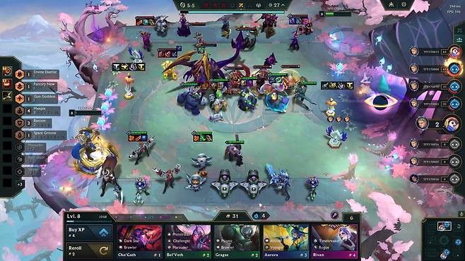 TFT 세트 17 후반부 전투 [시연 화면 캡처]