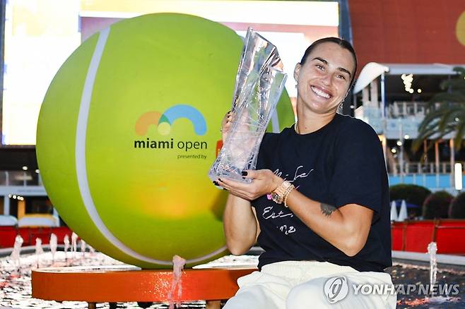 마이애미오픈 우승 사발렌카 [AFP=연합뉴스]