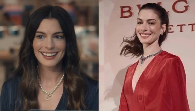 '악마는 프라다를 입는다2'(왼쪽)와 명품 브랜드 패션쇼의 앤 헤서웨이. 여전히 아름다운 그가 뜻밖의 고백을 했다. 사진=월트디즈니컴퍼니코리아, 앤 해서웨이 SNS