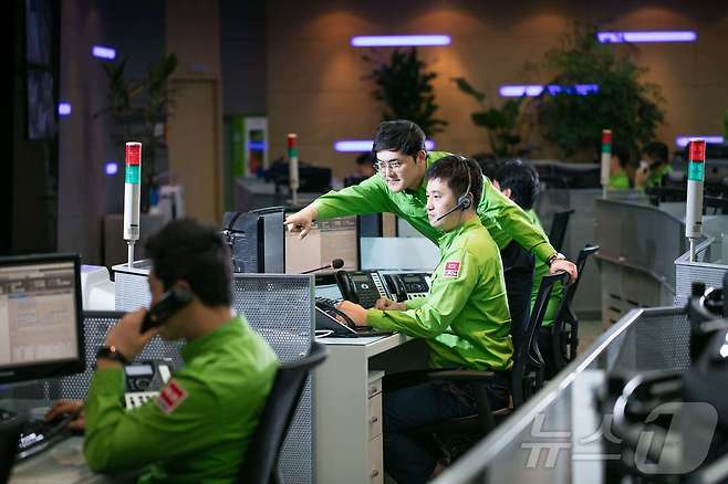 에스원 수원 관제센터 ⓒ 뉴스1 김민수 기자