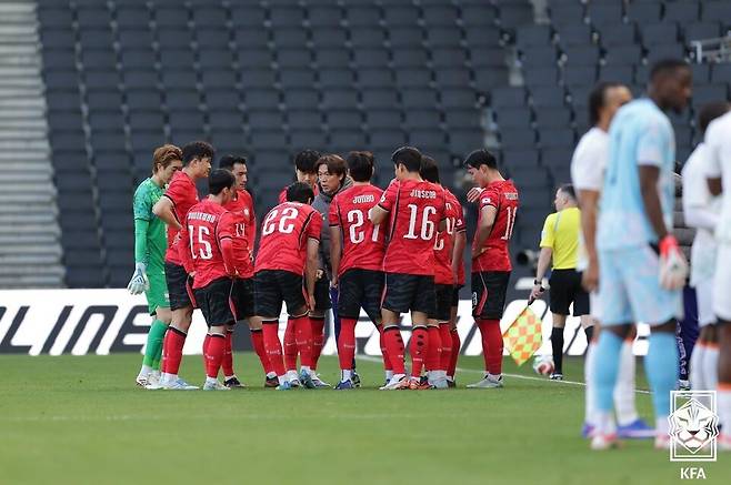 한국 축구 대표팀 선수단. /사진=대한축구협회