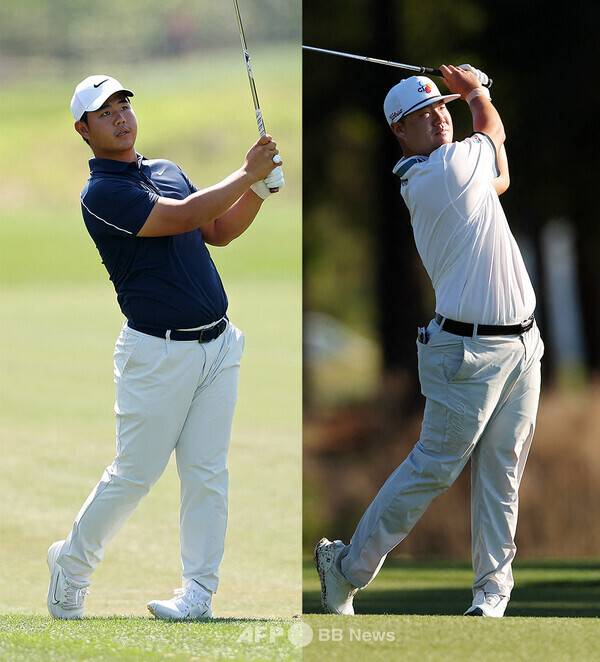 2026년 미국프로골프(PGA) 투어 텍사스 칠드런스 휴스턴 오픈에 출전한 김주형, 임성재 프로. 사진제공=ⓒAFPBBNews = News1 (사진을 무단으로 사용하지 마십시오.)