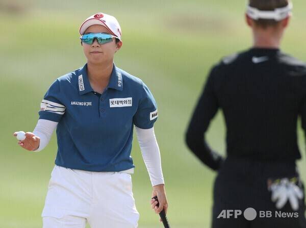 넬리 코다, 윤이나, 전인지 프로, 리디아 고 등과 함께 출전한 2026년 미국여자프로골프(LPGA) 투어 '포드 챔피언십 프리젠티드 바이 와일드 호스 패스'에서 우승을 차지한 디펜딩 챔피언 김효주 프로가 최종라운드에서 경기하는 모습이다. 사진제공=ⓒAFPBBNews = News1 (사진을 무단으로 사용하지 마십시오.)