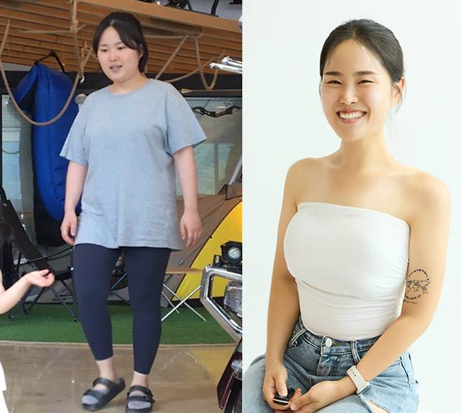 다이어트 전(왼)과 후(오) 서정은씨의 모습./사진=서정은씨 제공