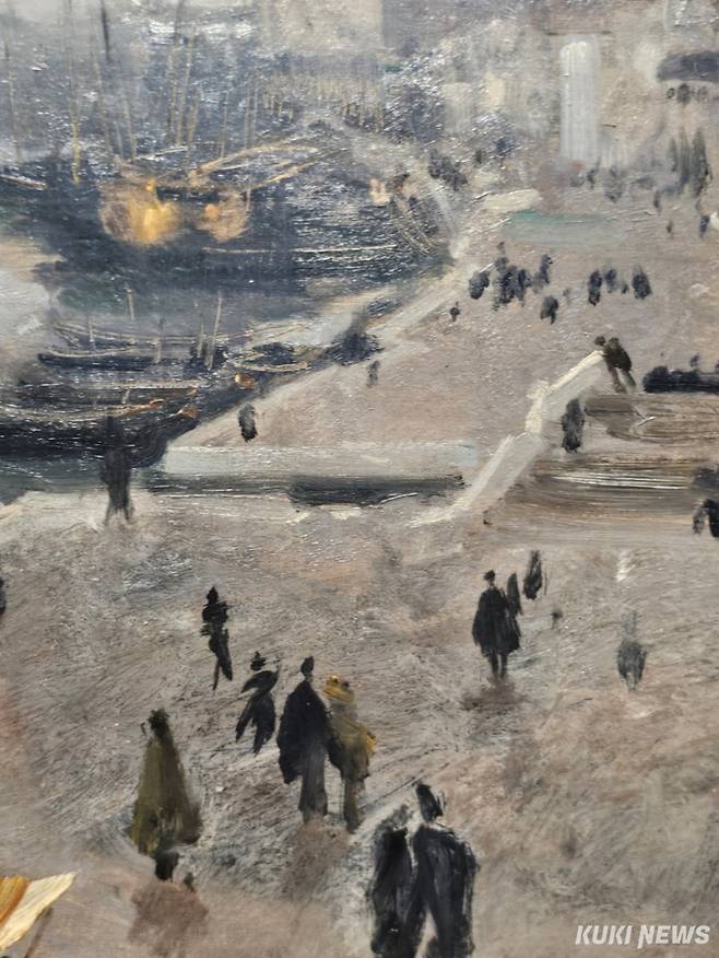 <회색 날씨의 베네치아> 부분