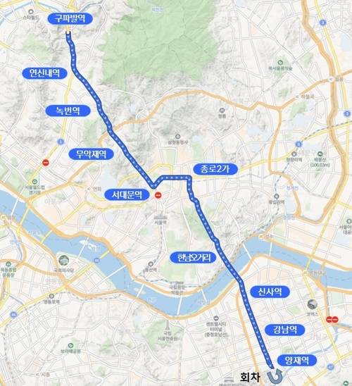 A741 노선도. [서울시]