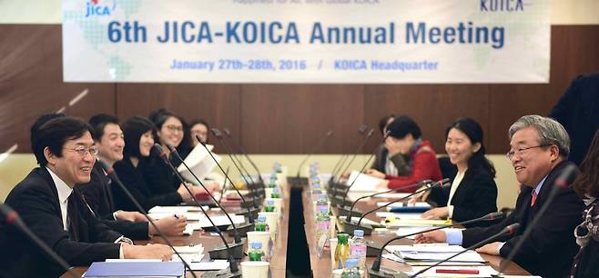 2016년 1월 경기 성남시 본부서 열린 코이카-자이카 '제6차 정례협의회' [코이카 제공. 재판매 및 DB 금지]